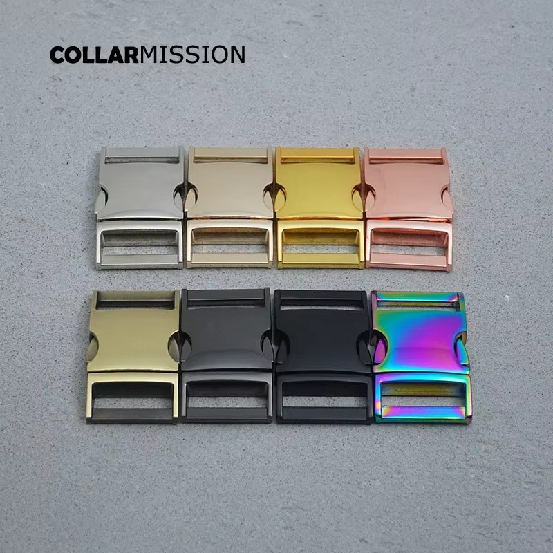 1pc Side release metal buckle quality kirsite DIY dog collars accessory durable security lock retailing 25mm webbing 8 kinds - Image 2