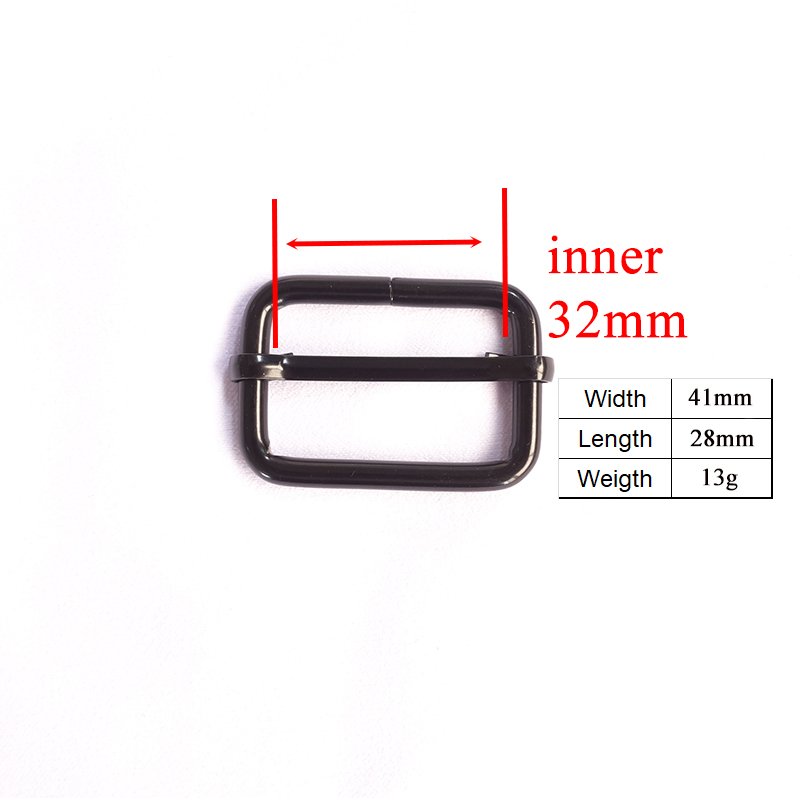 Adjuster buckle for 30mm straps webbingh belts Bags dog collars zinc Alloy diy accessory sewing black metal buttons LXK30H - Image 7