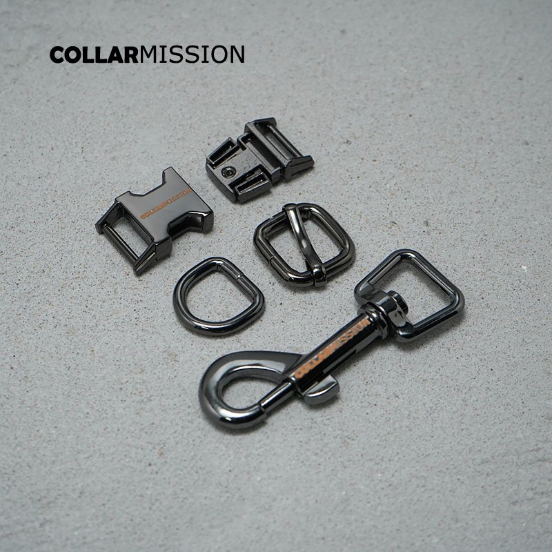 1Set (metal buckle+adjust buckle+D ring+metal dog clasp/set) provide laser engraving service customize LOGO 15mm 8 colours - Image 3