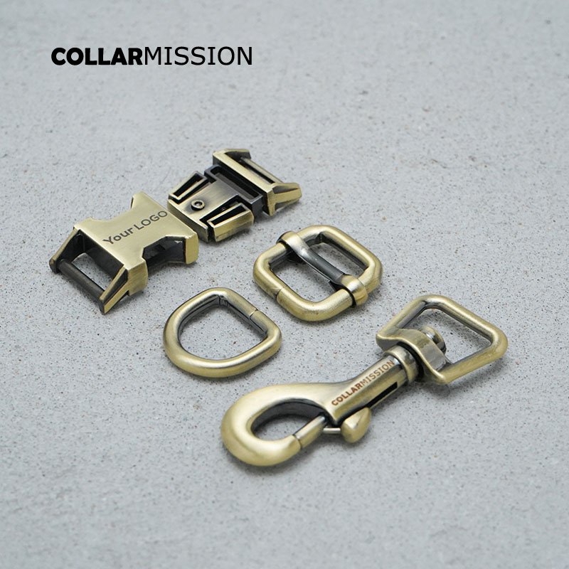 1Set (metal buckle+adjust buckle+D ring+metal dog clasp/set) provide laser engraving service customize LOGO 15mm 8 colours - Image 9