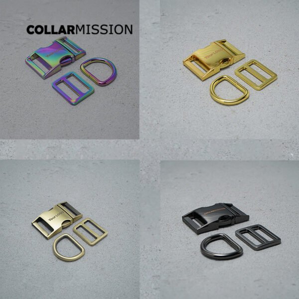 1 Set DIY Sewing Metal Buckle Set with Tri-Glid & D-Ring 25mm Zinc Alloy Plated 8 Colors Craft Projects Accessory Engraving
