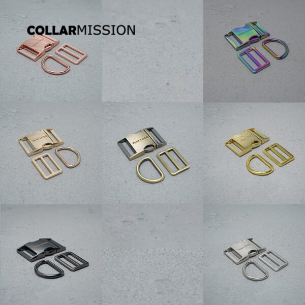 1 Set DIY Engraving Metal Buckle Tri-Glid D-Ring Safety Clasp 30mm Sewing Accessory Eco-Plated Alloy in 8 Colors