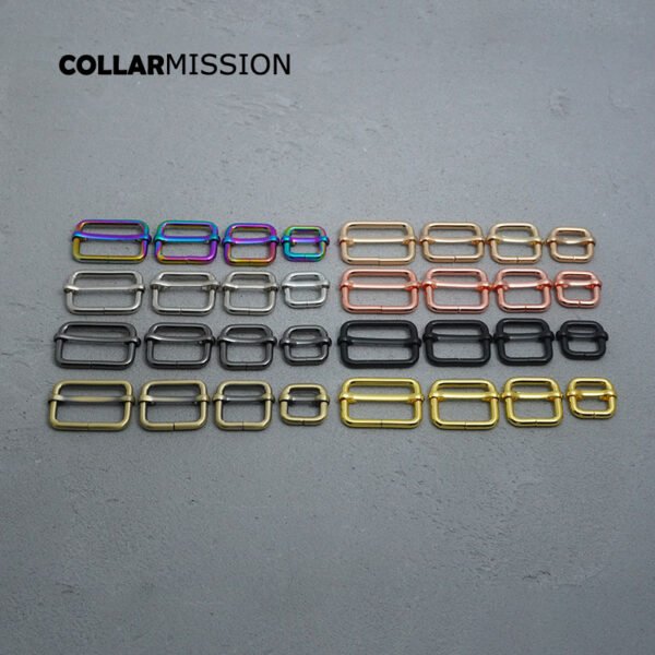 10pc Metal non-welded plating roller pin adjuster buckles for backpacks straps cat dog collar DIY accessory 8 colours 4 sizes