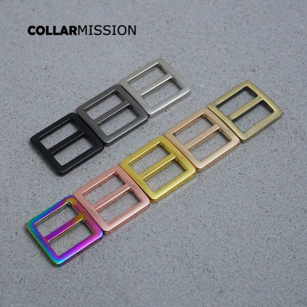 1PC Tri-Glide DIY Accessory High-Quality Plated Metal Buckle for 15mm Sewing Bag Belt Dog Cat Collar - 8 Colors Available