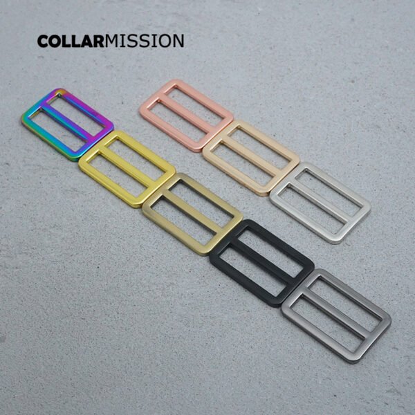 1pc 30mm Tri-Glide DIY Metal Buckle High-Quality Plated Accessory for Sewing Bag Dog Cat Collar - 8 Color Variants