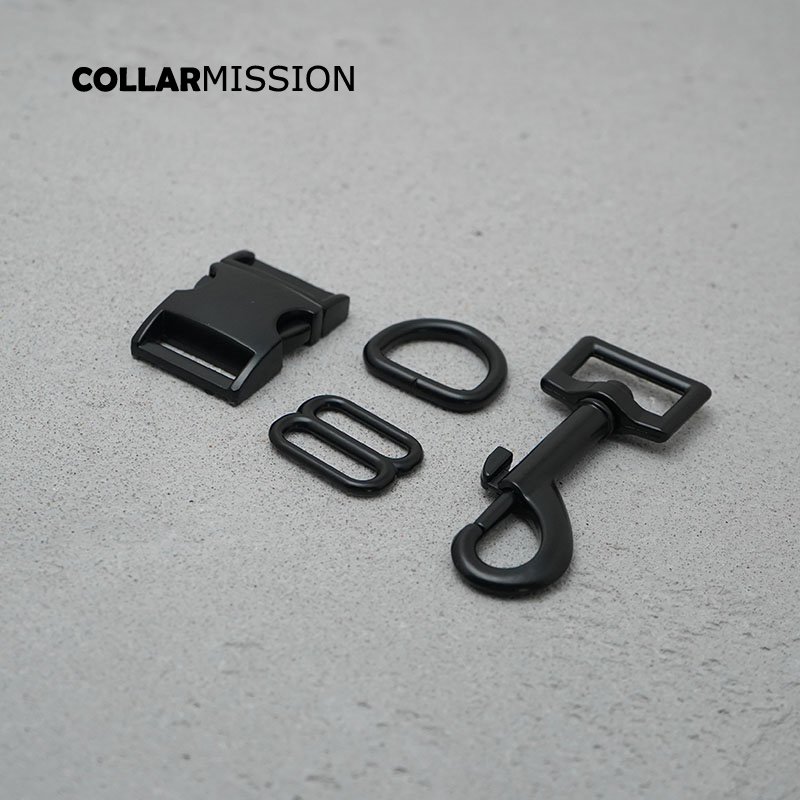 1set DIY Collar Kit 20mm Webbing Sewing Accessory Adjustable D-Ring Metal Dog Clasp with Plated Buckle - 8 Stylish Designs - Image 10