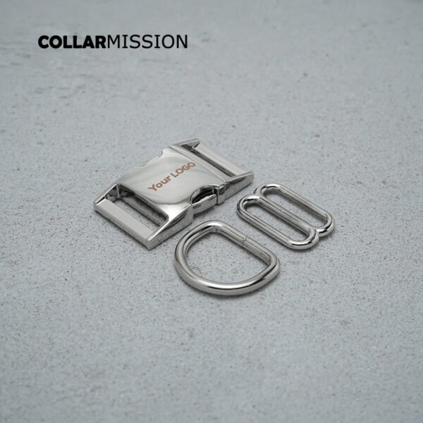 50set/lot engraved (metal buckle+adjust buckle+D ring)for luggage backpack dog collar DIY accessory 8 Colour 15mm to 30mm 5 size