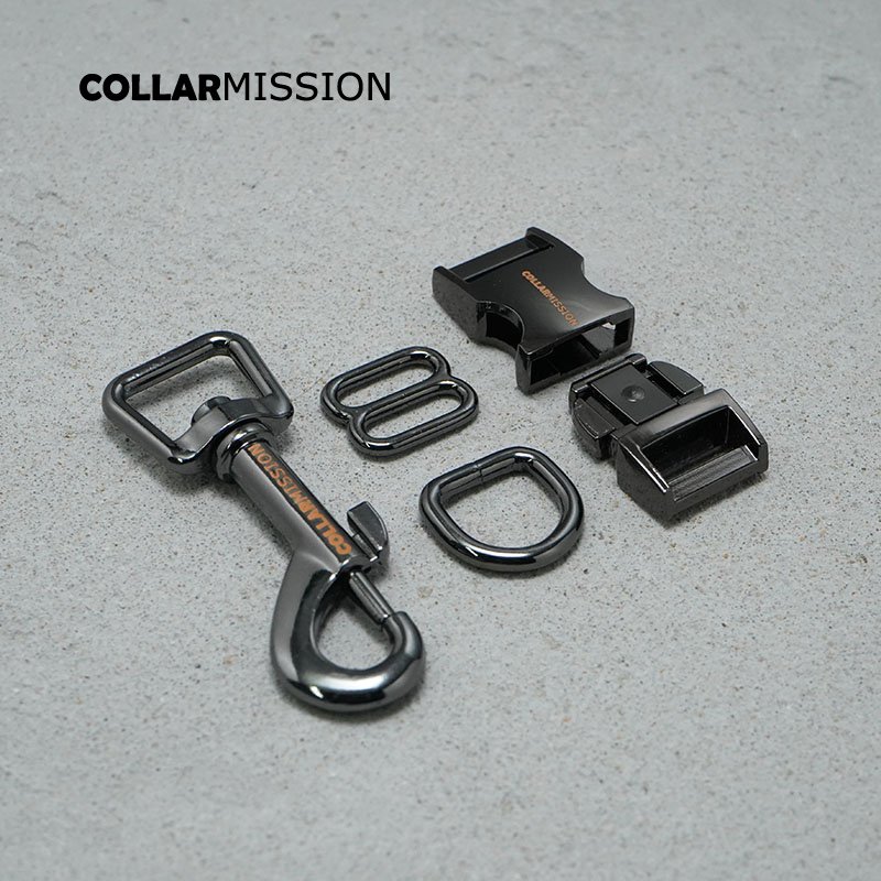 1set Engraved(metal buckle+adjust buckle+D ring+metal clasp/set) 15mm buckle DIY dog collar part 8 colours - Image 8
