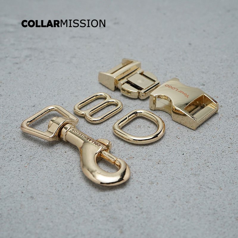 1set Engraved(metal buckle+adjust buckle+D ring+metal clasp/set) 15mm buckle DIY dog collar part 8 colours - Image 9