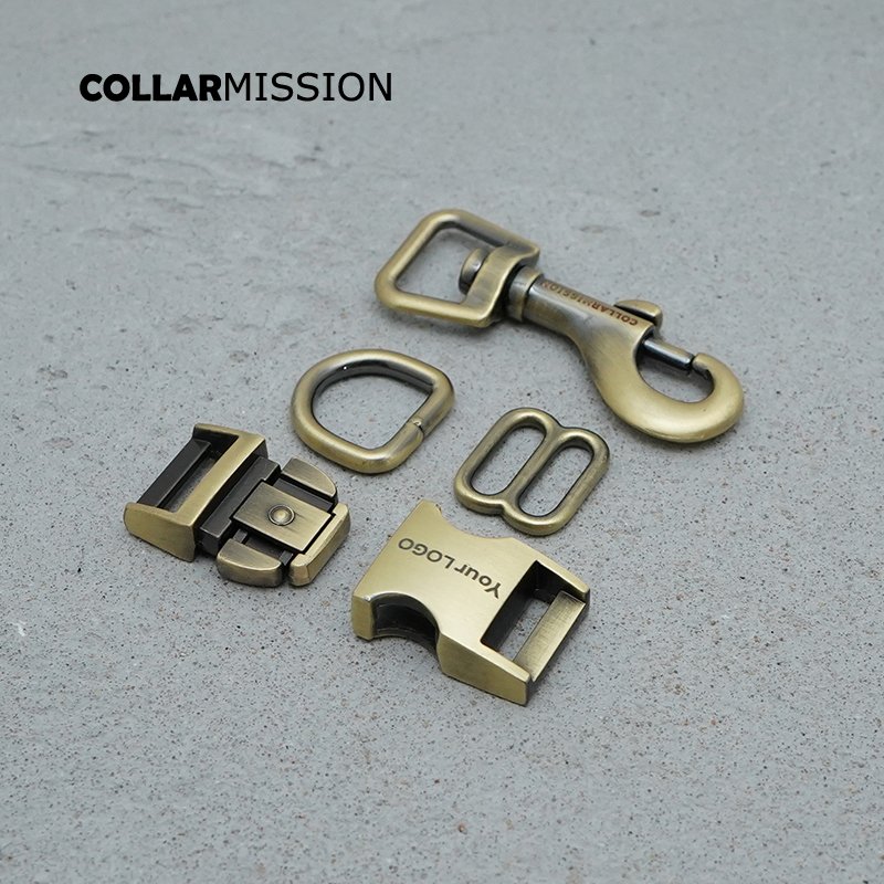 1set Engraved(metal buckle+adjust buckle+D ring+metal clasp/set) 15mm buckle DIY dog collar part 8 colours - Image 10