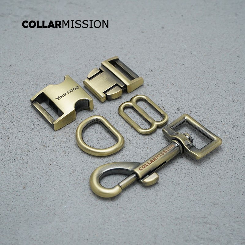 1set Engraved(metal buckle+adjust buckle+D ring+metal clasp/set) 20mm buckle DIY dog collar part 8 colours - Image 9
