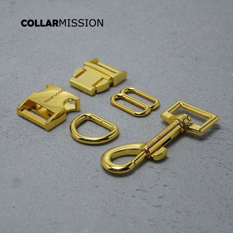 1set Engraved(metal buckle+adjust buckle+D ring+metal clasp/set) 20mm buckle DIY dog collar part 8 colours - Image 7
