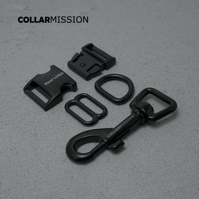 1set Engraved(metal buckle+adjust buckle+D ring+metal clasp/set) 20mm buckle DIY dog collar part 8 colours - Image 10