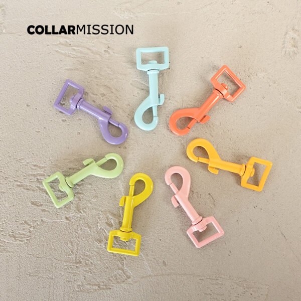 20pcs/lot Metal dog clasp for webbing paracord dog leash buckles durable strong metal Zinc Alloy swivel clasp 2 size 7colour