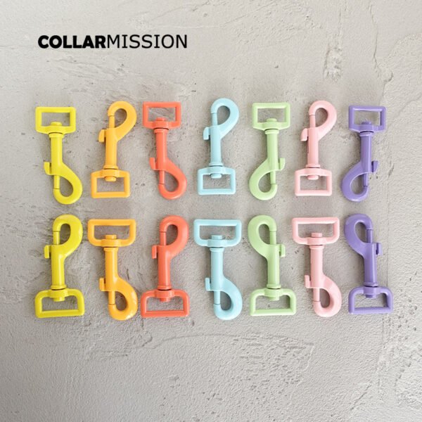 50pcs/lot Metal dog clasp for webbing paracord dog leash buckles durable strong metal Zinc Alloy swivel clasp 2 size 7colour