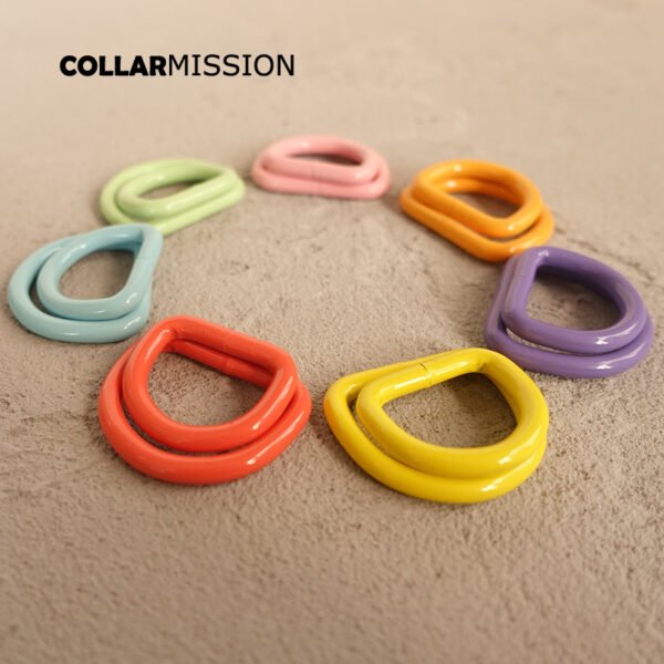 100pcs/lot D ring for Webbing sewing mountaineering Bag diy dog collar accessory plated D-shaped buckle 7 colours 2 size