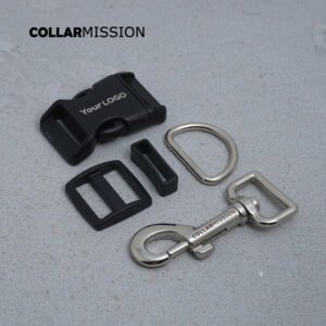 10set/lot Engraving(plastic buckle+Tri-Glid+square keeper+D ring+metal dog clasp/set) process 12 colours DIY collar accessories